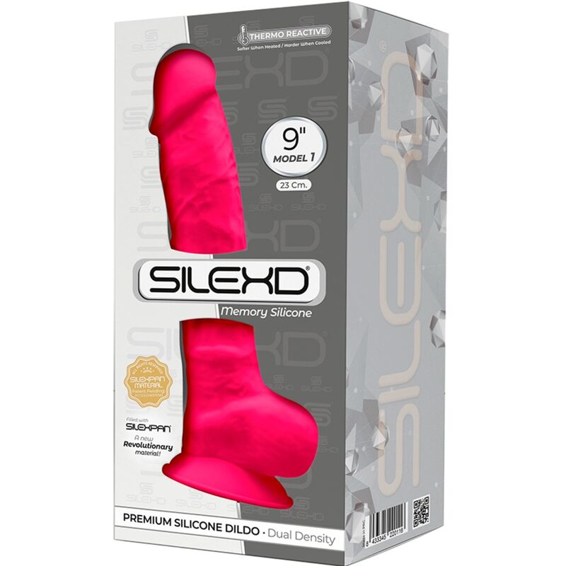 Dildo, SilexD - Model 1, Penis Realistic, 23 CM Roz